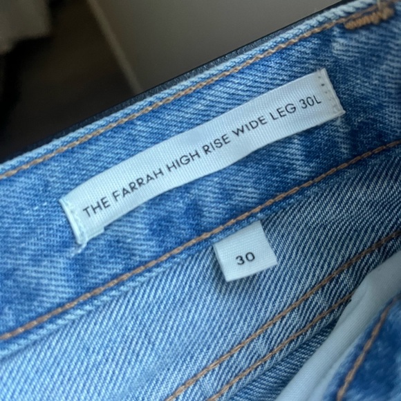 Denim Forum Sky Blue Straight Leg Jeans - Picture 3 of 5